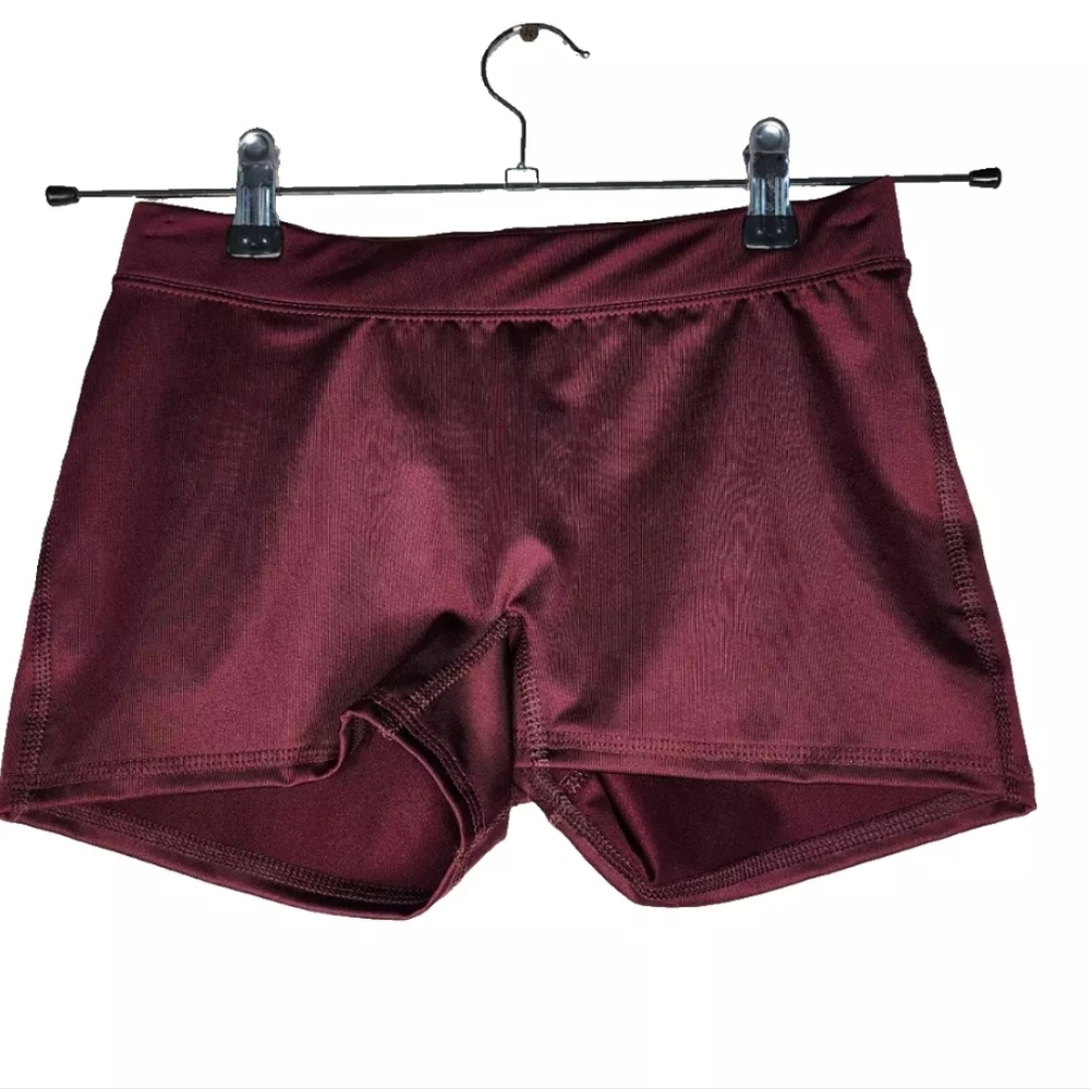 Augusta Sportswear Dance Cheer Yoga Shorts in Maroon Size S